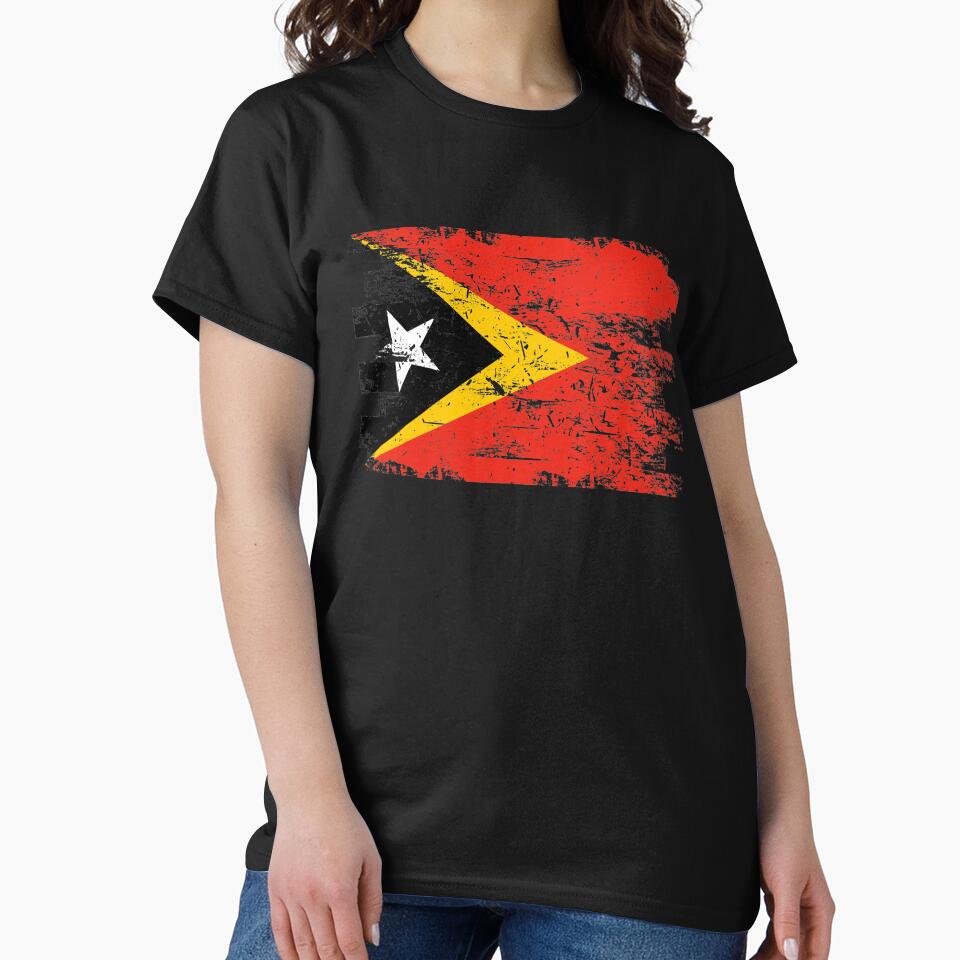 East Timor Shirt Gift Country Flag Patriotic Travel Oceania Light by threadsmonkey