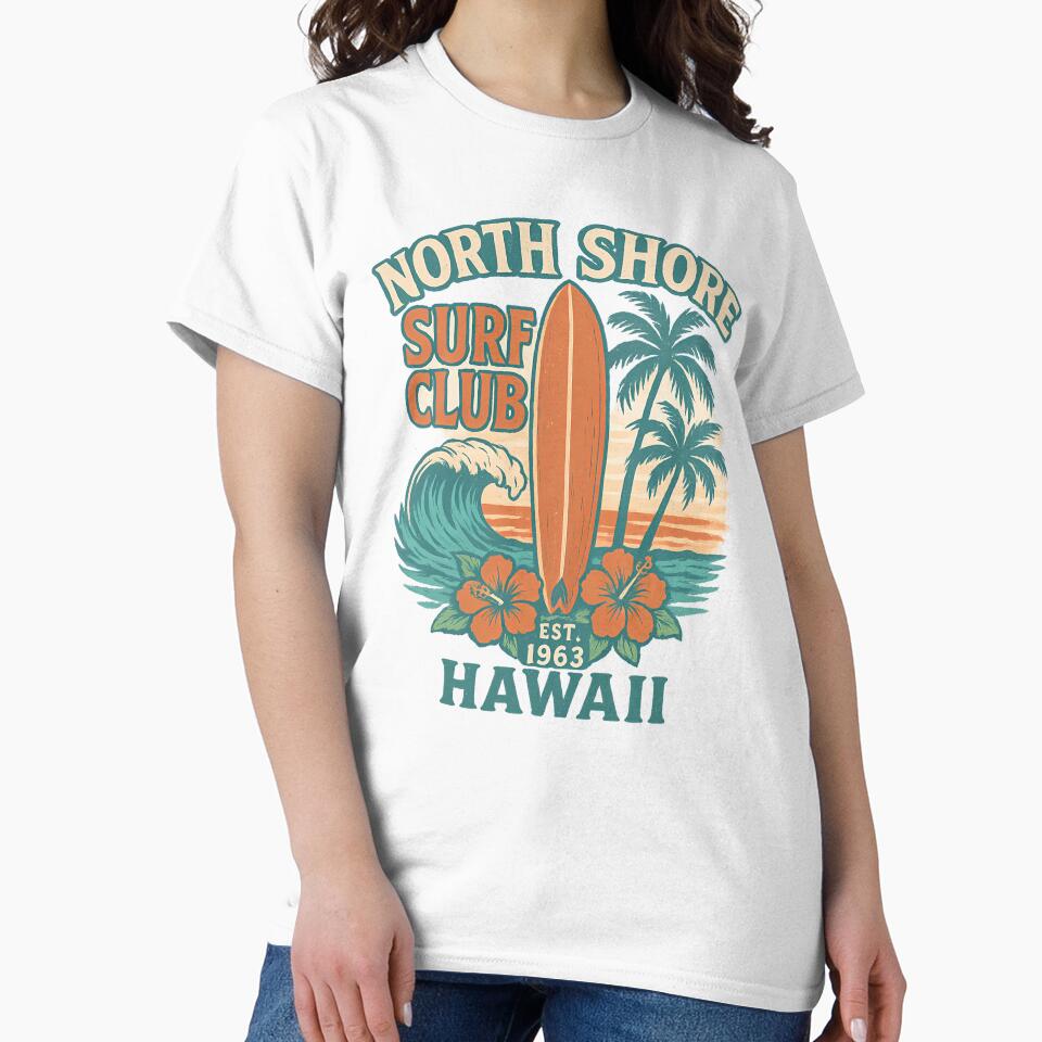 North Shore Surf Club - Vintage Hawaiian Design by CreativeGorillas