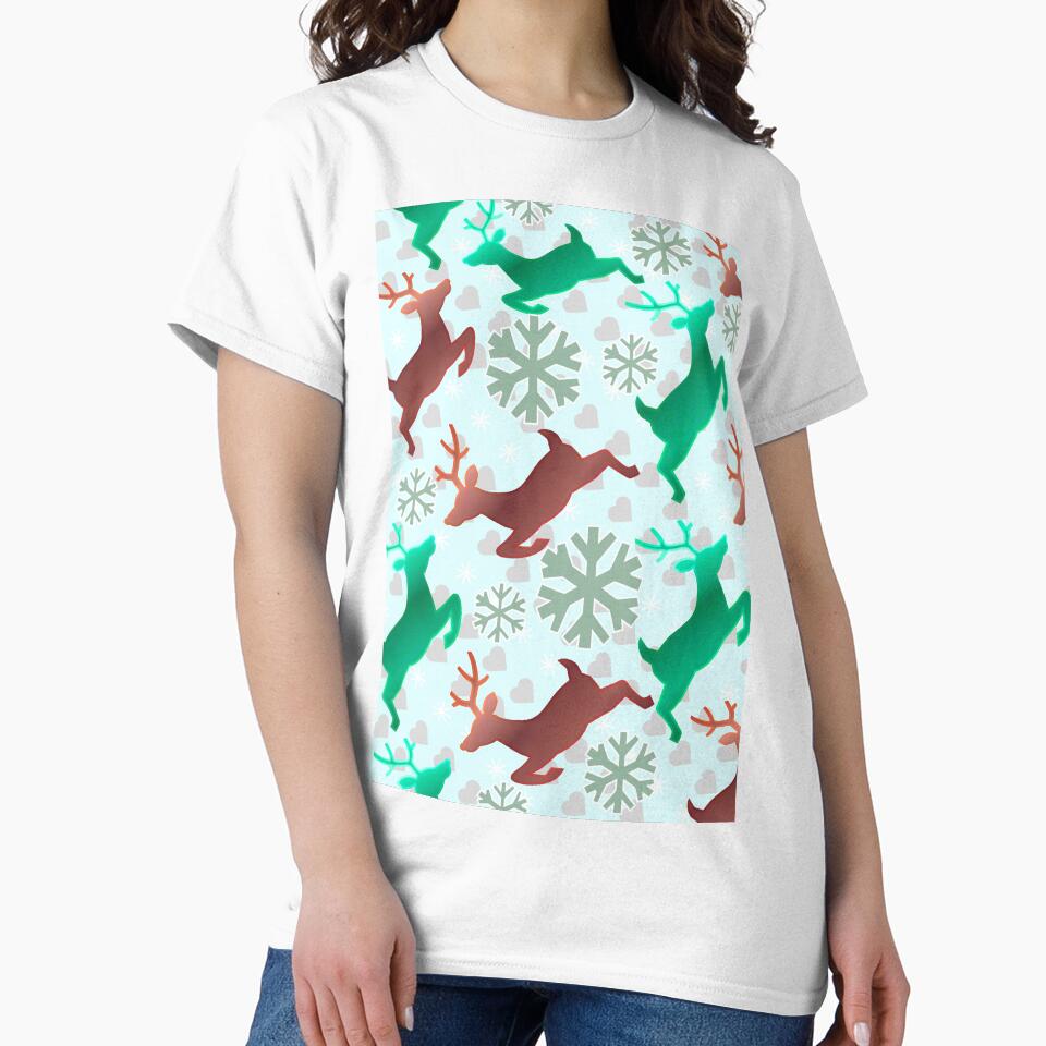 Festive Reindeer Christmas Pattern by HopeAndHustle