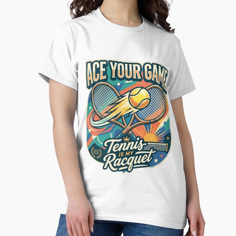 Ace Your Game - Retro Tennis Racquet Court Aesthetic by Wear Sculpt