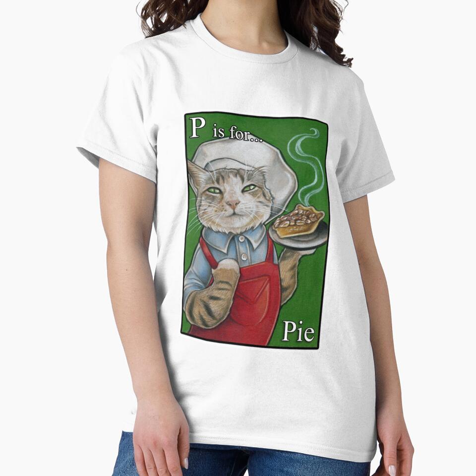 P is for Pie - White Outlined Version by Dorothy Dempsey