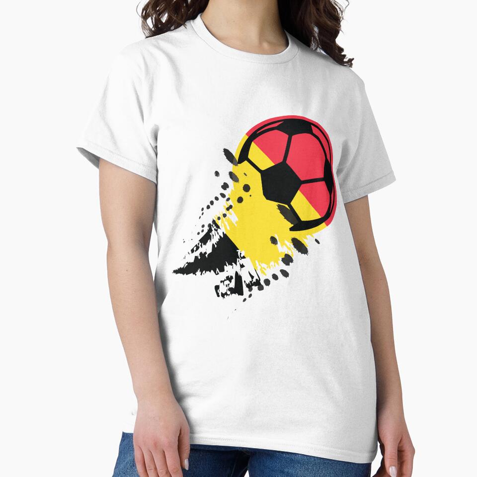 Belgium Soccer Flag Football with Paint Splatter Effect by Shiraufa