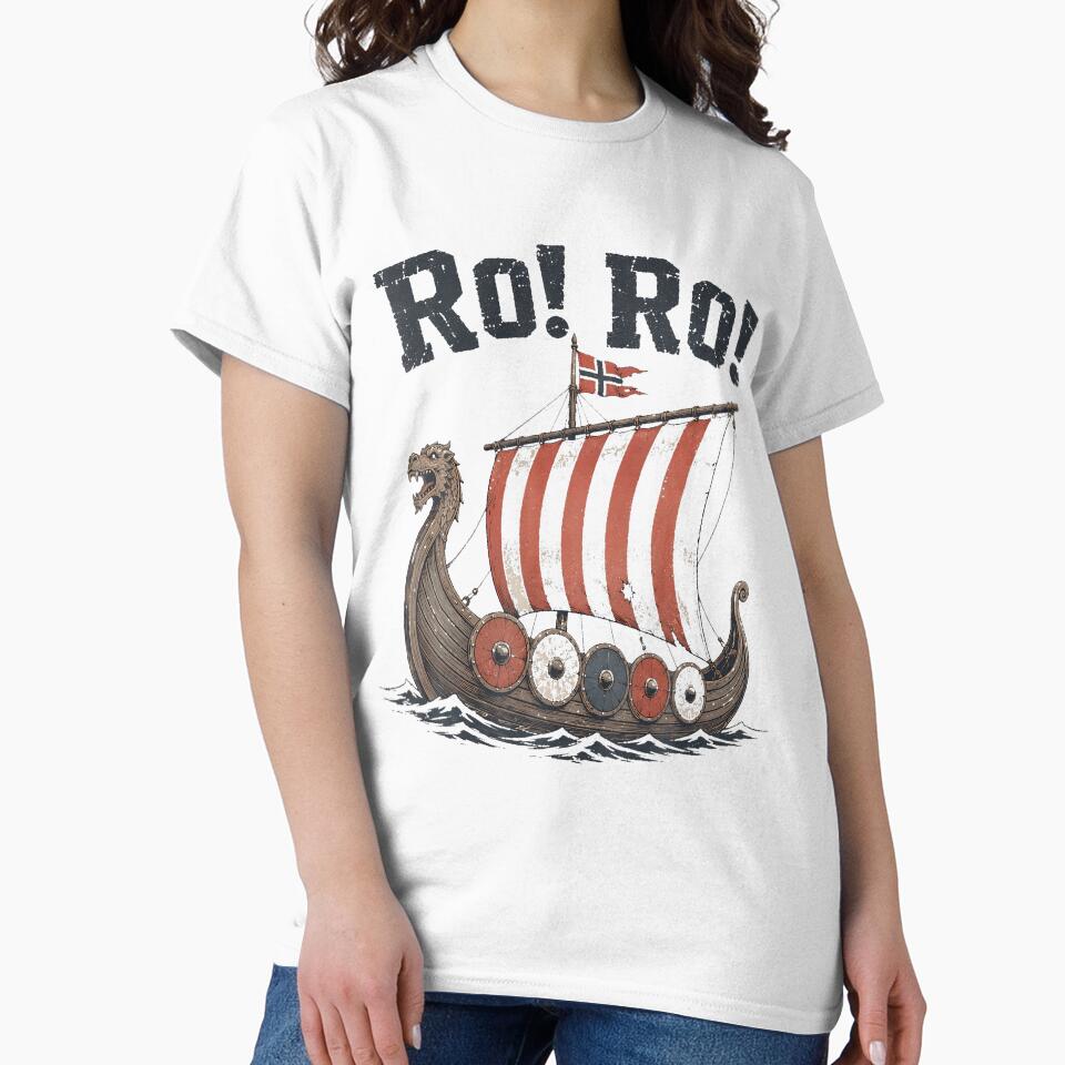 Ro Ro Norway Viking Ship Heia Norge Soccer Fan Vintage by Mdcazeem