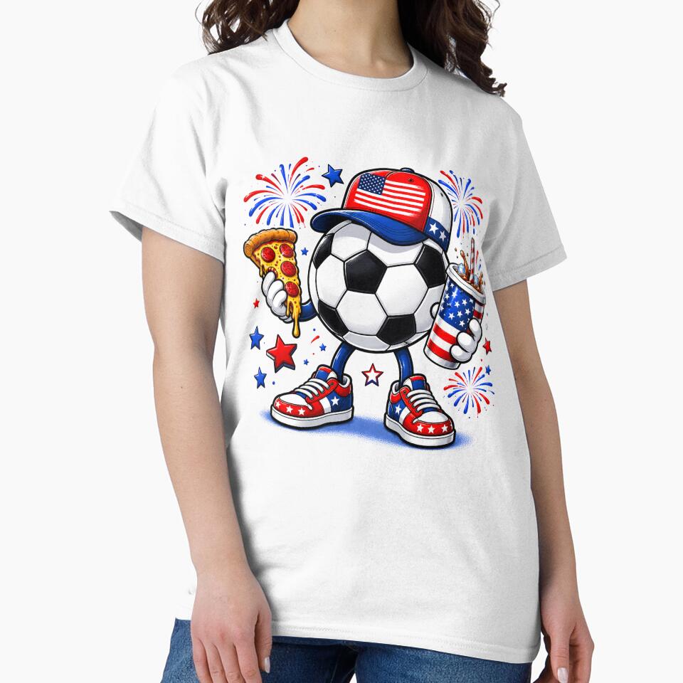 USA Soccer Ball Coffee Lover Patriotic Graphic for boy Girl by elongatedjazz