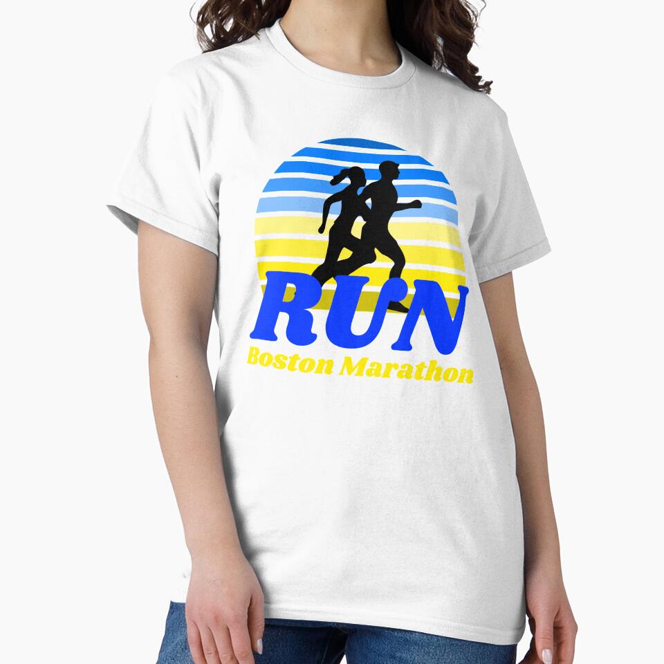 Run Boston Marathon Sunset by Marathon-Runner