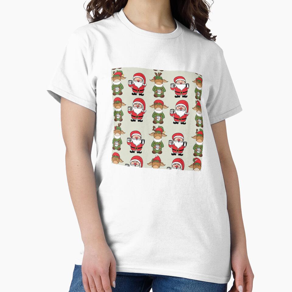 Santa and reindeer cute pattern by itskrrish