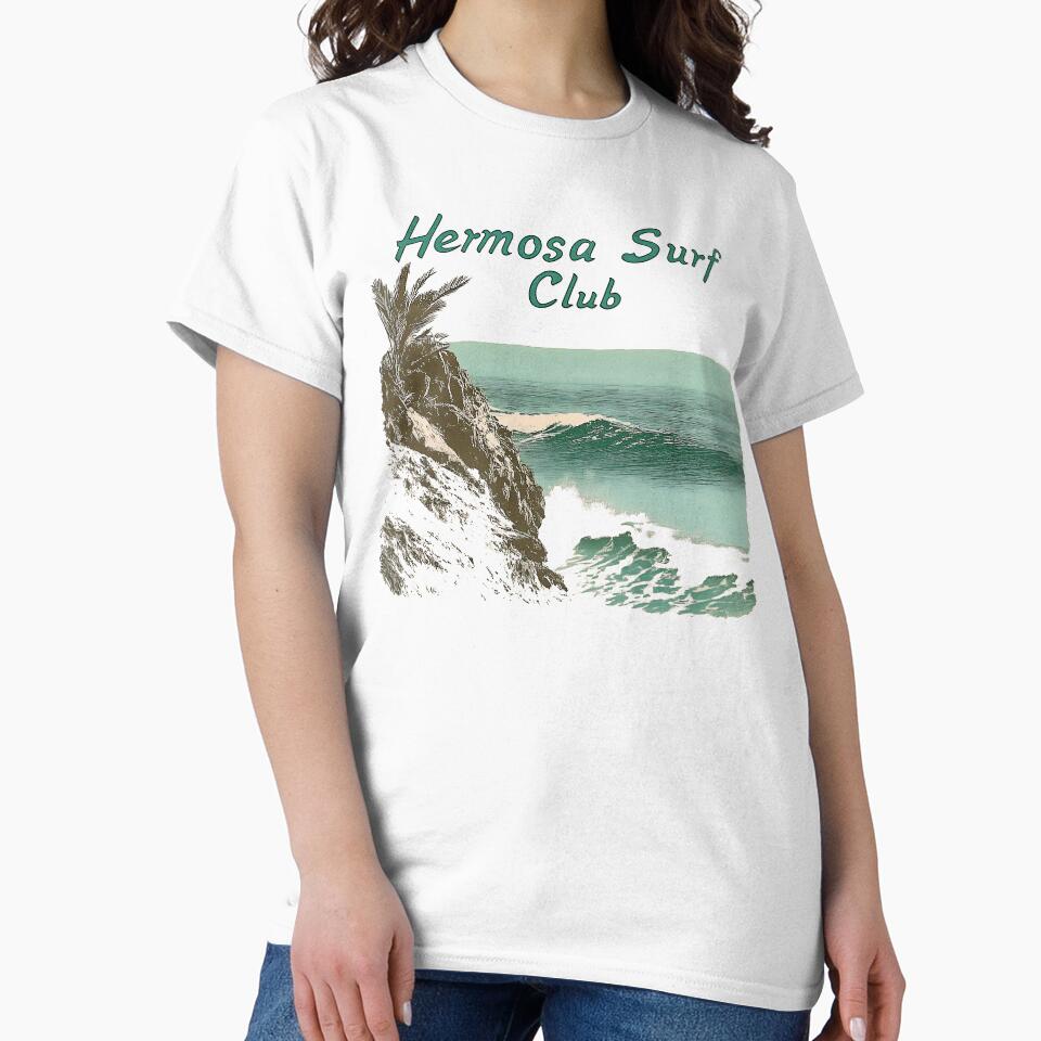 Hermosa Surf Club - Vintage Coastal California Hermosa Beach Surf Design with Cliffs, Ocean, and Palm Trees by YardWest