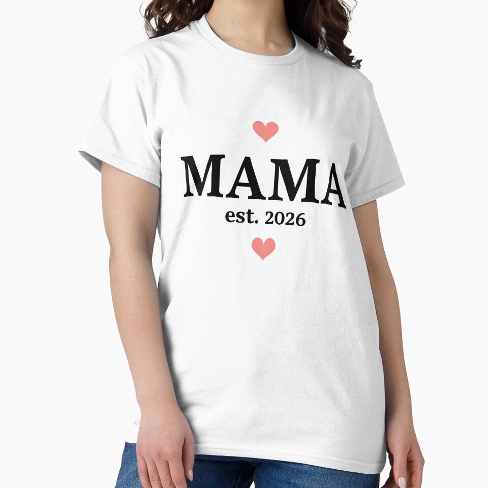 Minimalist Mama Est 2026 Tee – Mother’s Day New Mom Gift by relso