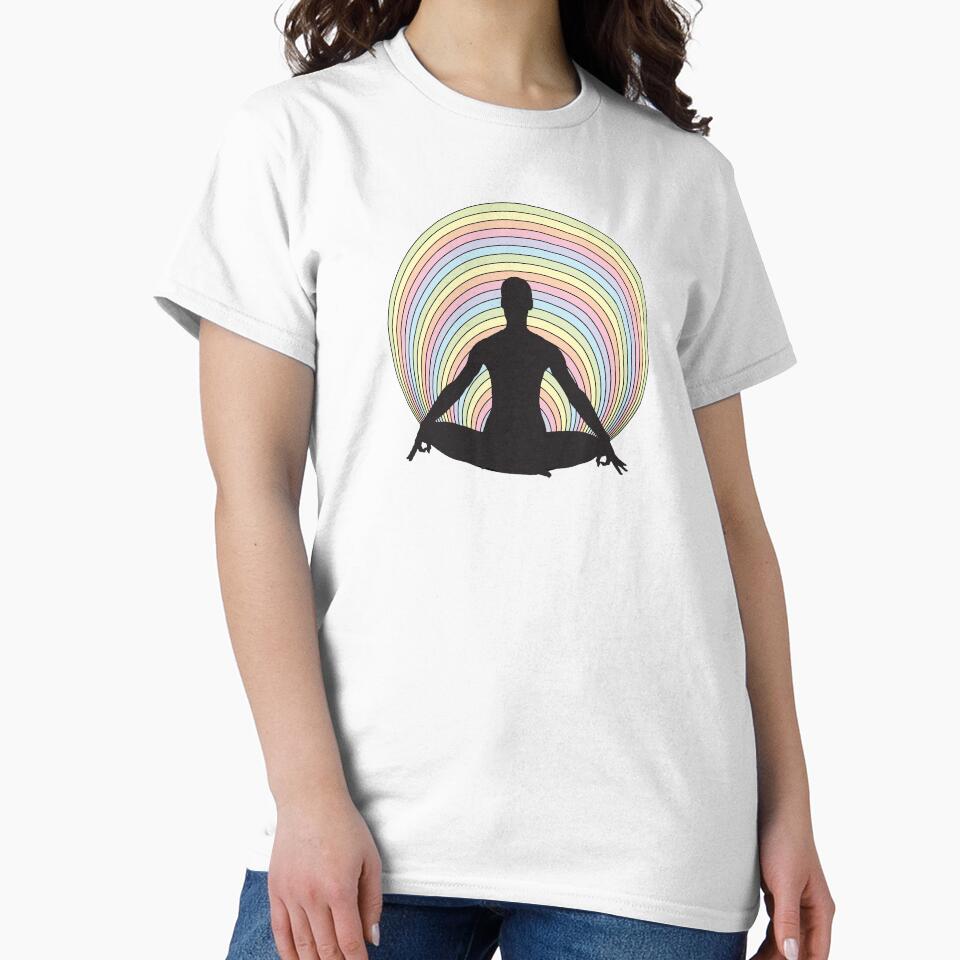 Yoga, meditation, peace, calm, relax, pastel rainbow by Pascally