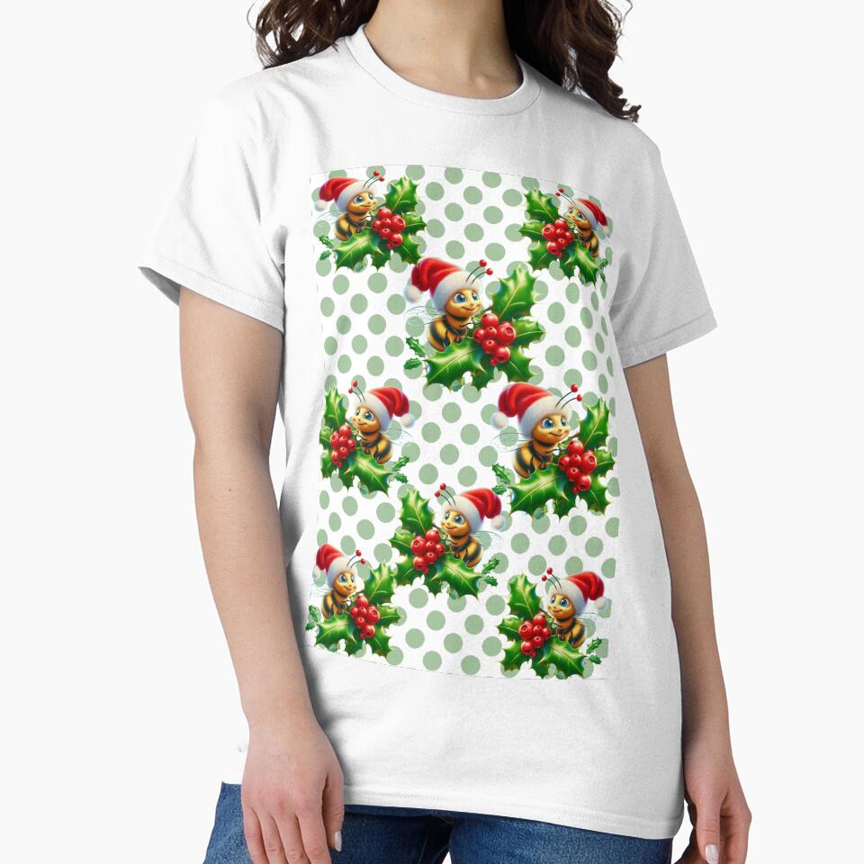 Cute Christmas Bee Pattern by HopeAndHustle
