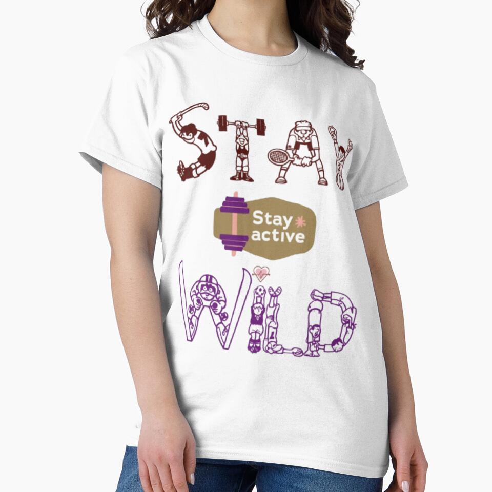 Stay Wild Stay Active | Retro Sports Typography Art by Miheerala