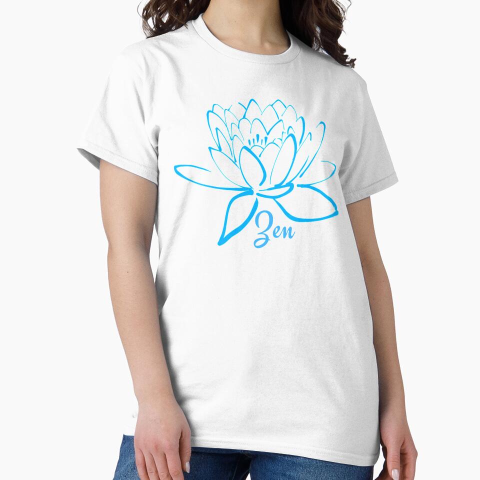 Lotus Zen Flower Light Blue - Yoga Meditation by Paulele