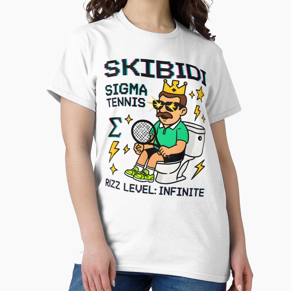 Skibidi Sigma Tennis King Rizz Art by AnnDesignStudio