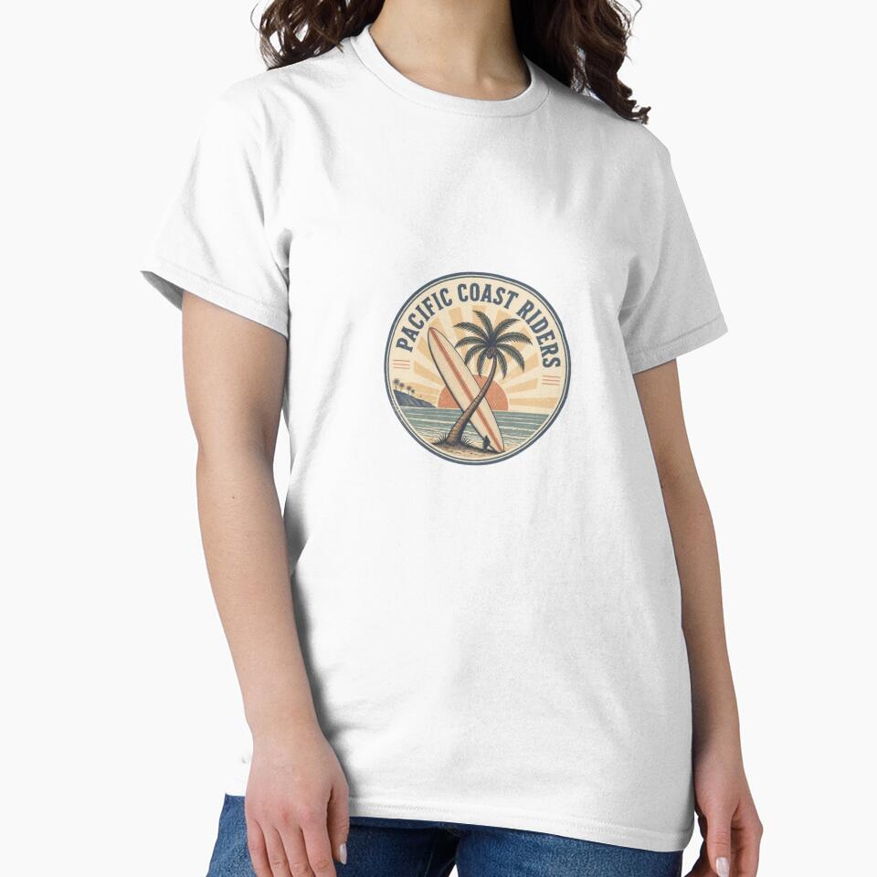 Vintage Pacific Coast Riders Surf Logo by ByKayaPrints