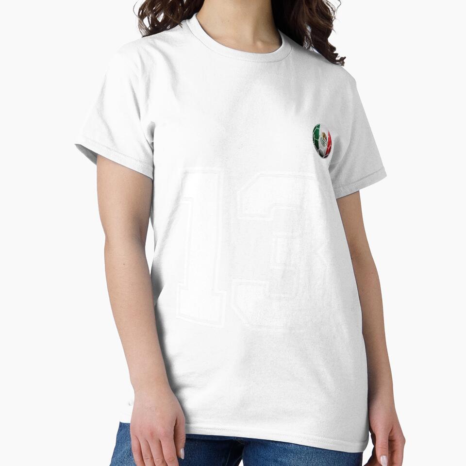 Number 13 Mexico Flag Football Fan by BernoNickel