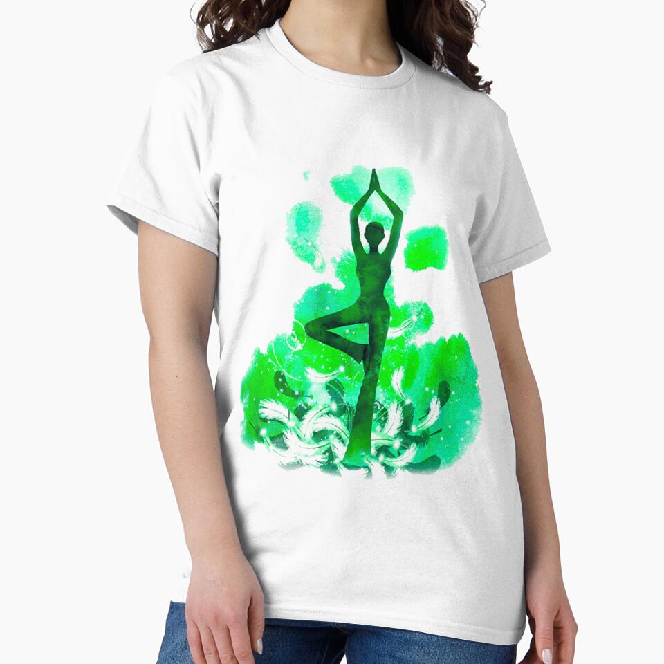 The yoga tree pose in green color by munaykidisenios