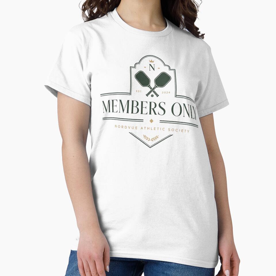 Members Only Retro Pickleball Club Sportswear Design by nordvuestudio