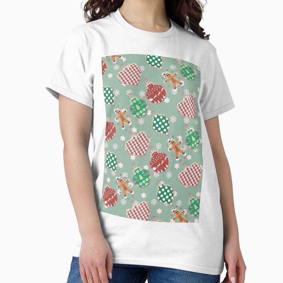 Cute Gingerbread & Christmas Ornament Pattern by HopeAndHustle