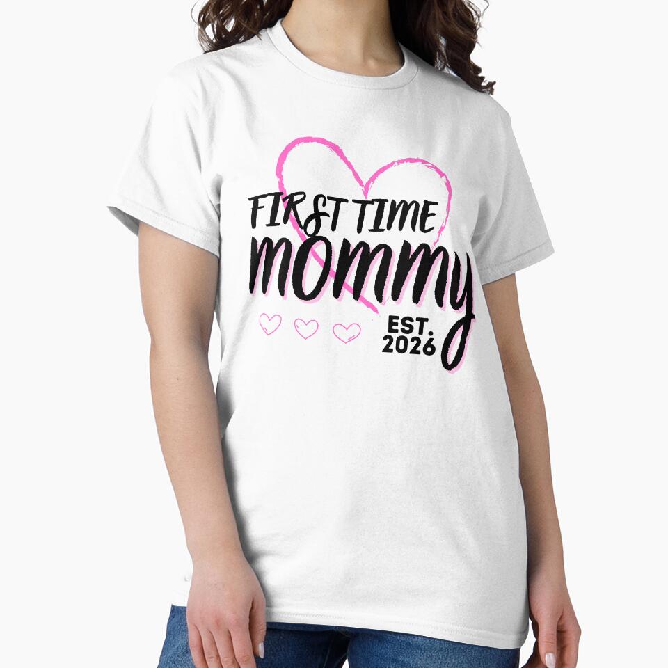 First Time Mommy Est 2026 Design by Meandmyshop