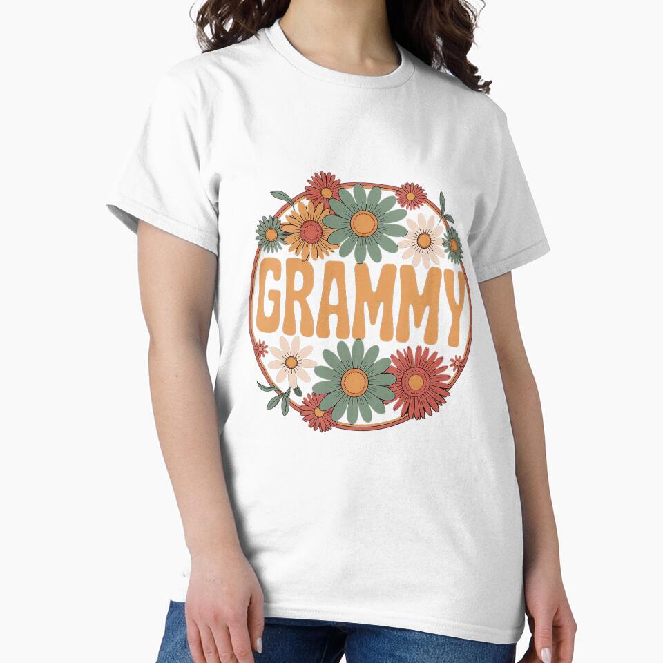 Groovy Grammy Retro Flowers Women Mother's Day Grandma by RonnasJackson