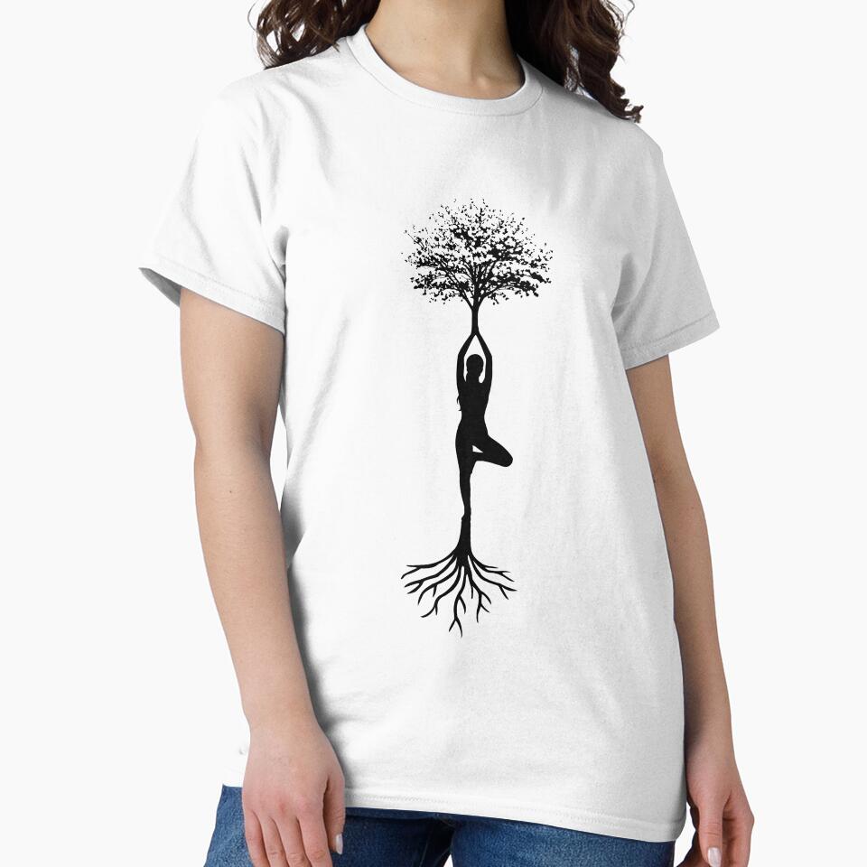 Yoga Tree Pose - Grounding, Balance, Inner Peace by shirt-de-sign