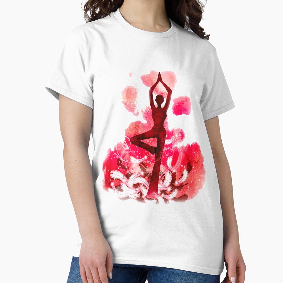 The yoga tree pose in red by munaykidisenios