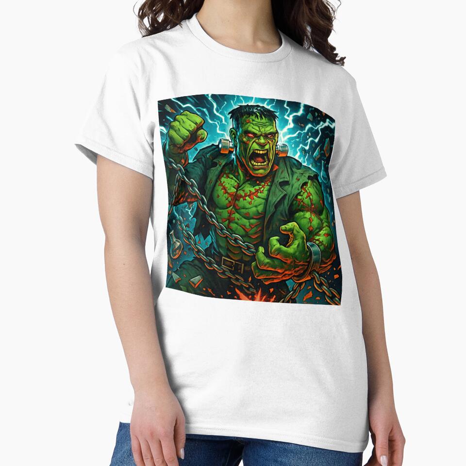 Frankenstein Unleashed – Powerful Electric Monster Art by DamianRoy88