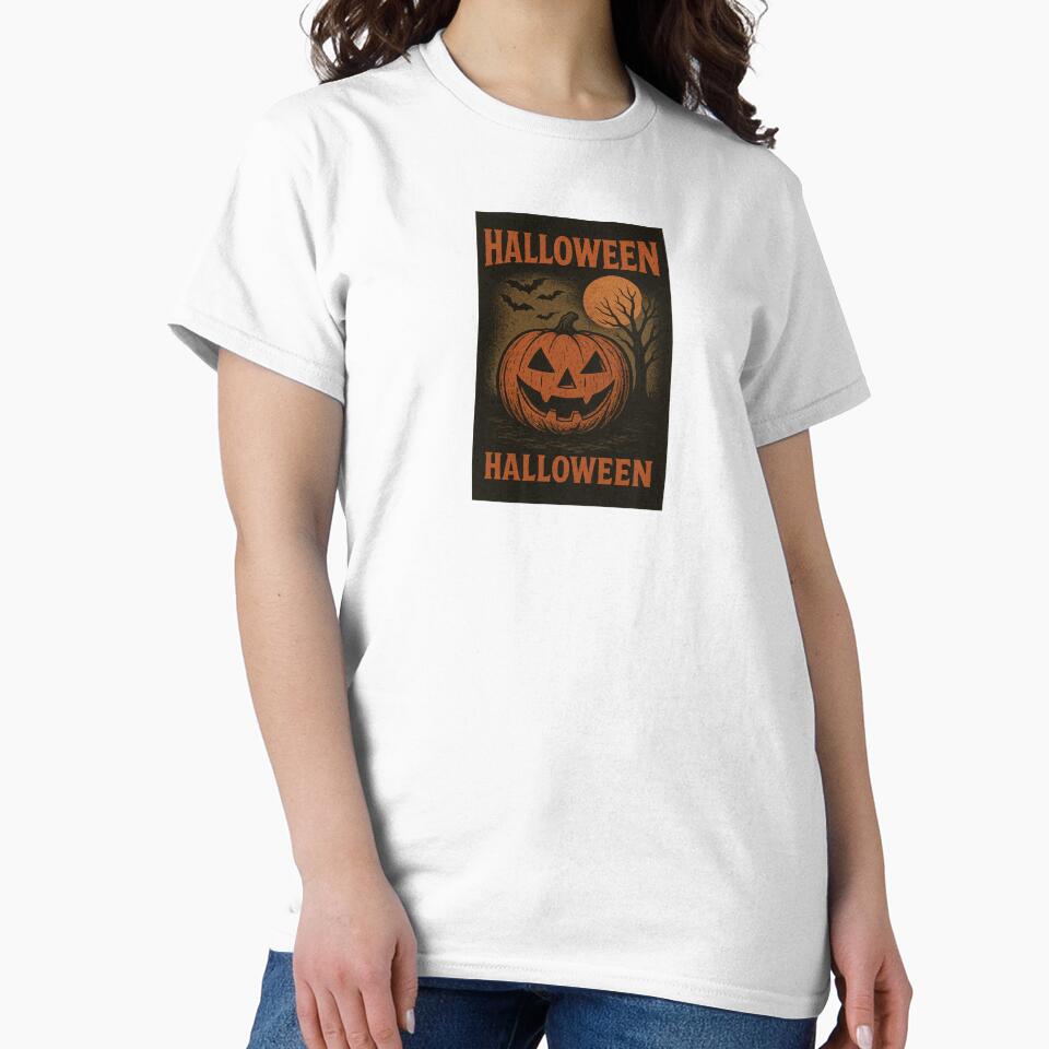 Retro Halloween Pumpkin — Vintage Horror Night Design by BlackStarShop77