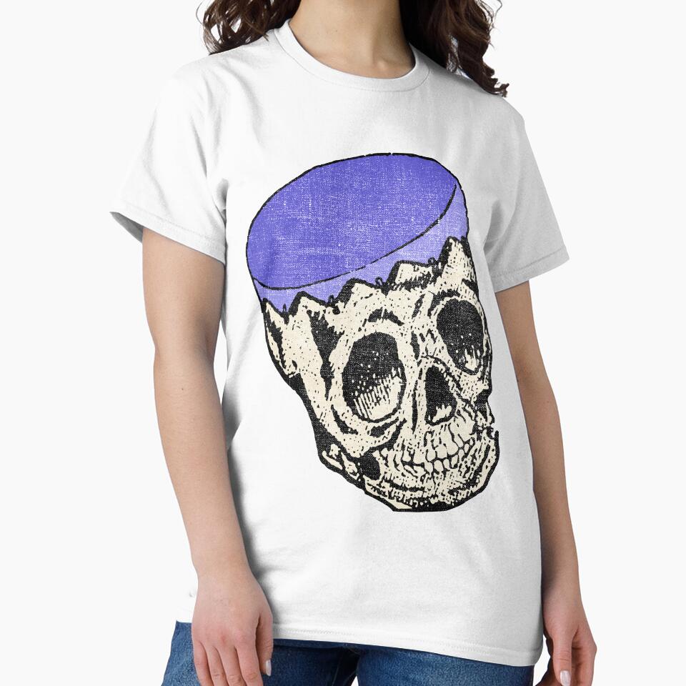 Vintage Blue Skull Drum Retro Horror Drummer Gift by TheAplus