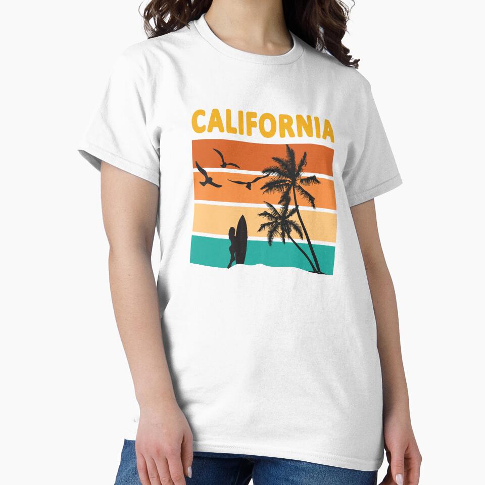 California Surfing Paradise Retro Vintage Sunset by adriana-holmes