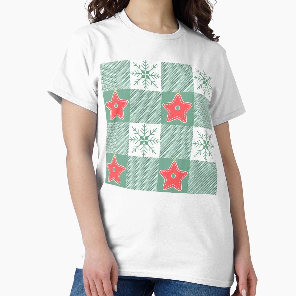 Green festive gingham by Navitaloves