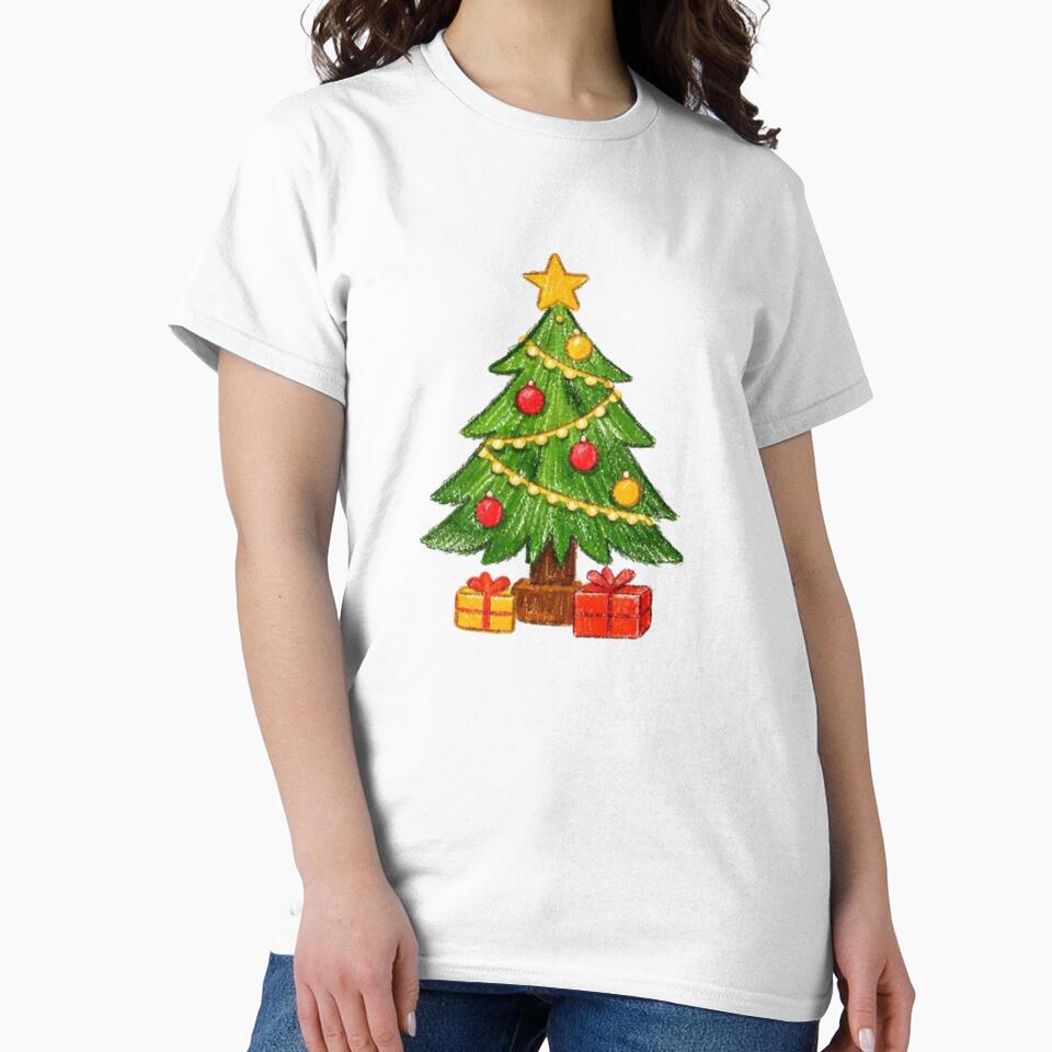 Watercolor Christmas Tree Illustration Decor by ShykShop