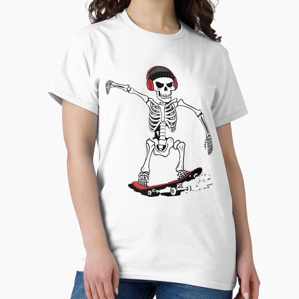 Comic Style Skater Skeleton by ChicTrendz