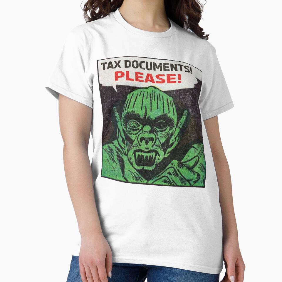 Vintage Tax Documents Retro Bureau Taxation FED Officer Monster Gift by TheAplus