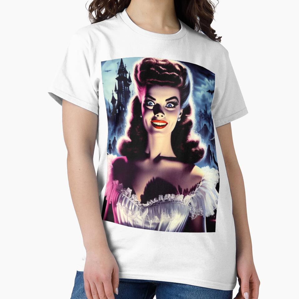 Retro Halloween Horror Girl by PulpVintage