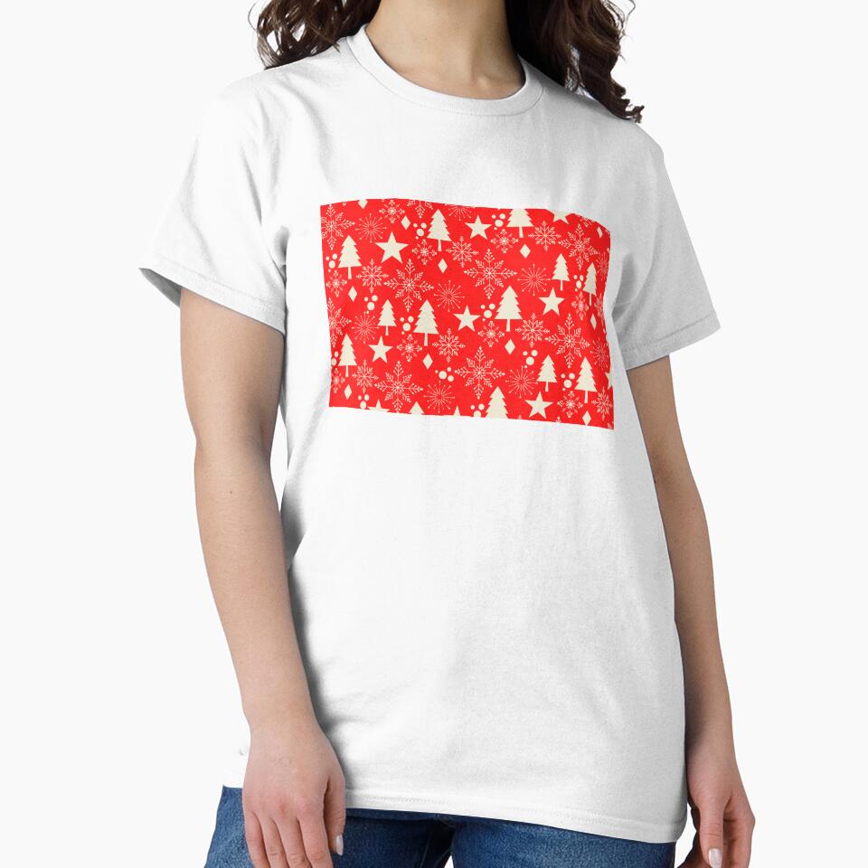 Red and White Christmas Tree Pattern by MariesDesigns11