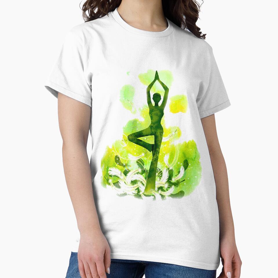 The yoga tree pose in lime color by munaykidisenios