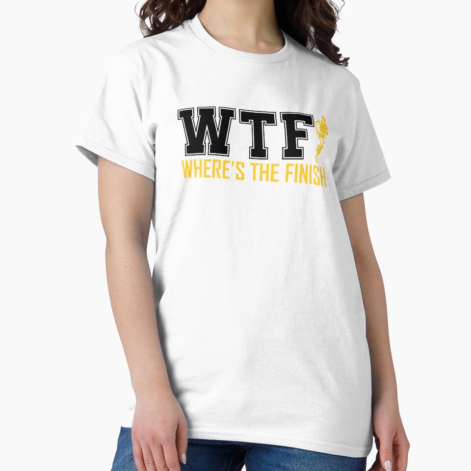 WTF Wheres The Finish cross country marathon runner gift by hadleydesigns
