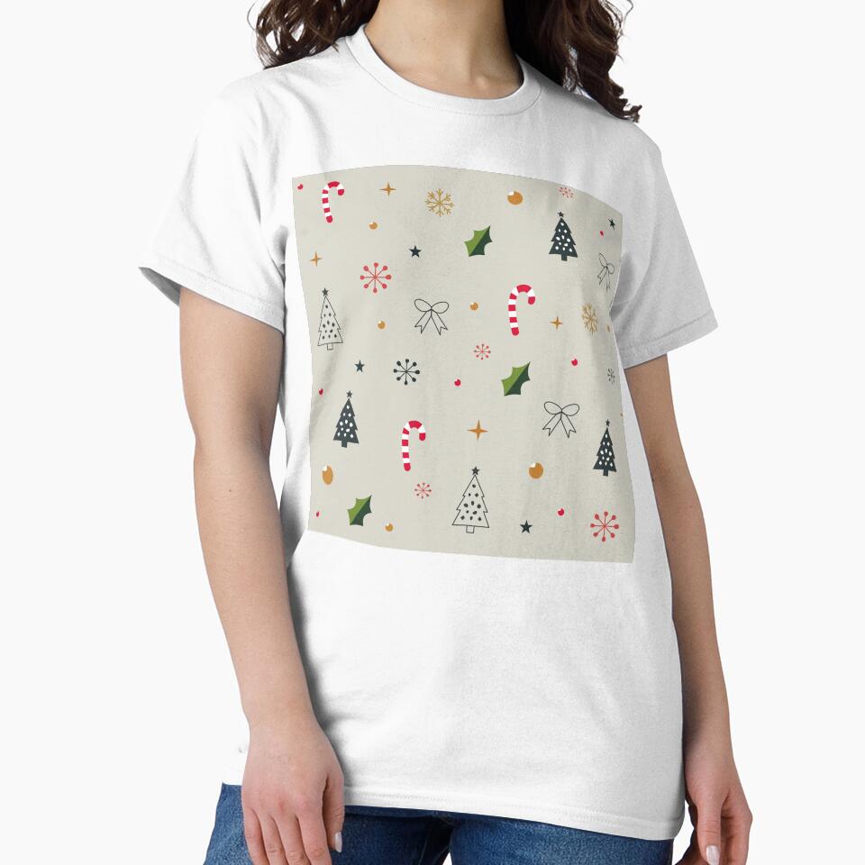 Minimalist Christmas Pattern with Holiday Icons by Lu7u