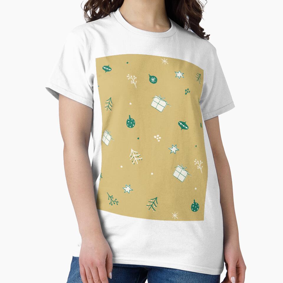 cute christmas pattern | khaki print by syeda noon