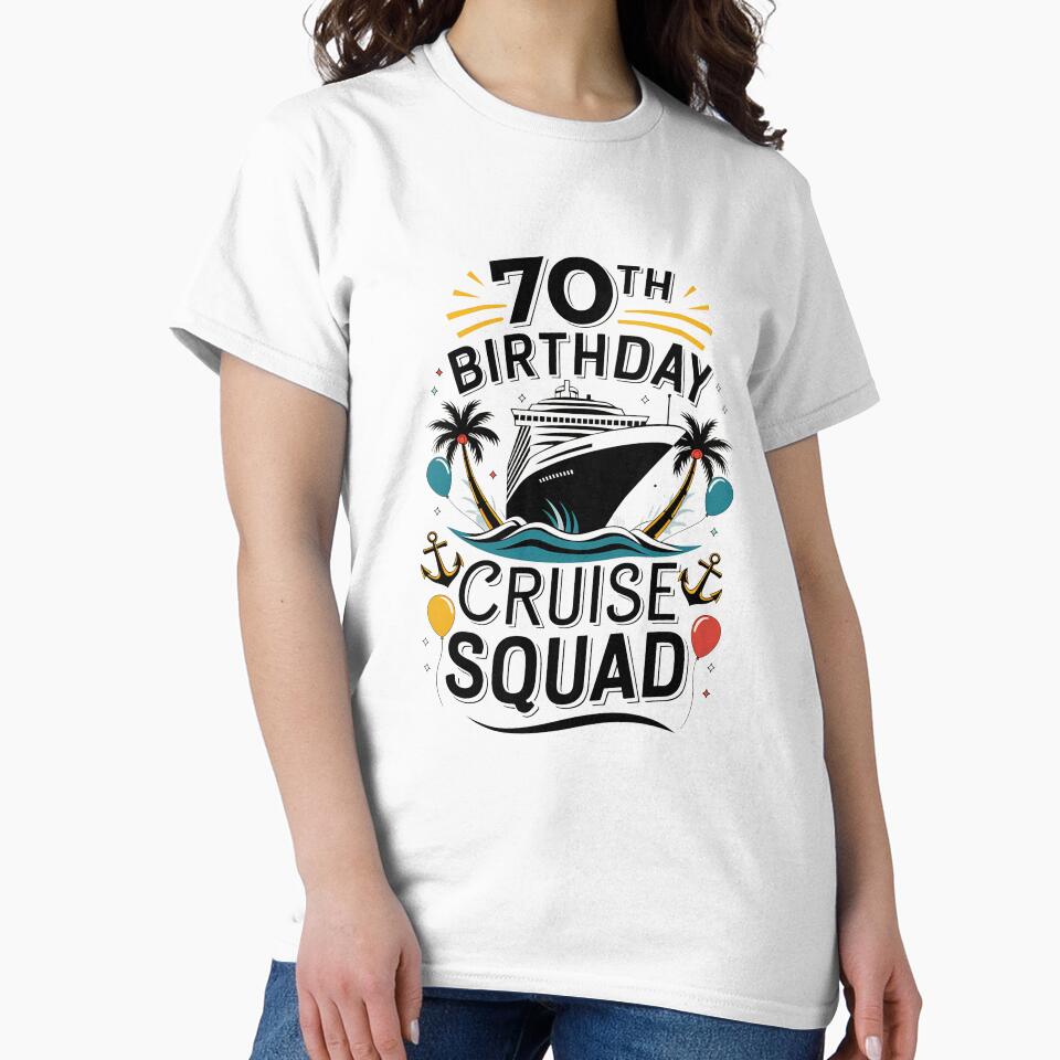 70th Birthday Cruise Squad Gifts 2025 Matching Party Family by estellaken