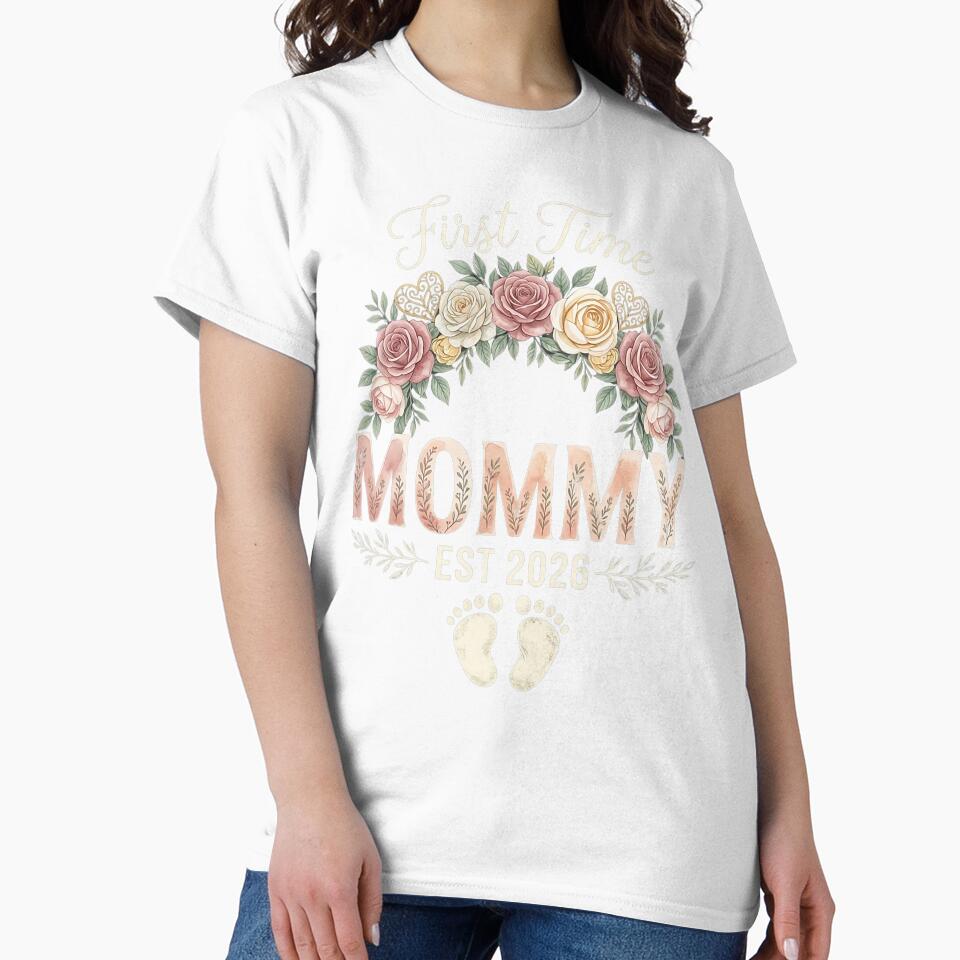 First Time Mommy Est 2026 Flower Mothers Day by RobertKnow