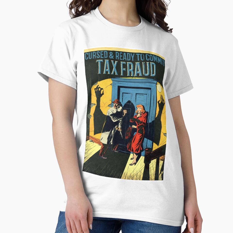 Vintage Tax Fraud Retro Horror Poster Tax Officer Gift by TheAplus