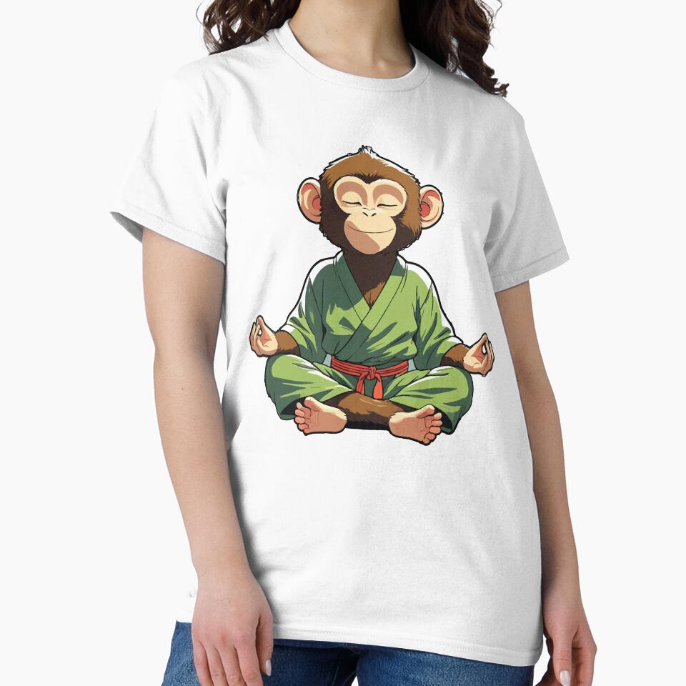 monkey doing yoga by therustyart