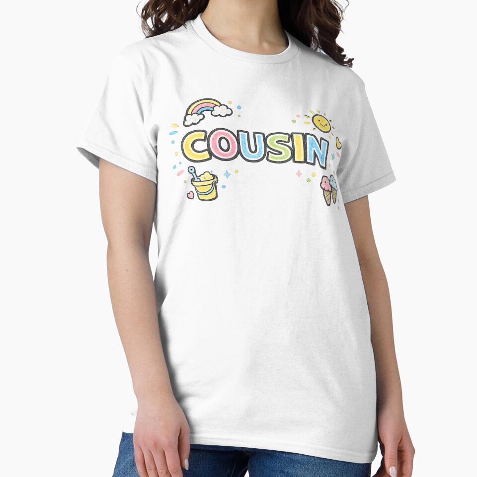 Cousin - Childlike Crayon Lettering Art by LEFTERIS-DESIGN