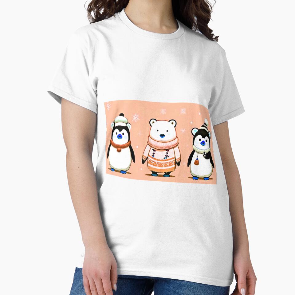 Retro Cute Winter Animal Pattern - Funny Holiday by Earth Nature Creations