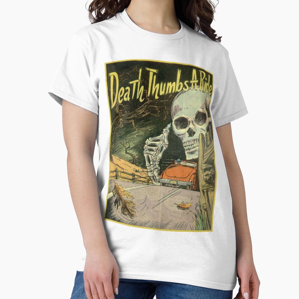 Vintage Death Thumbs Ride Retro Halloween Poster Gift by TheAplus