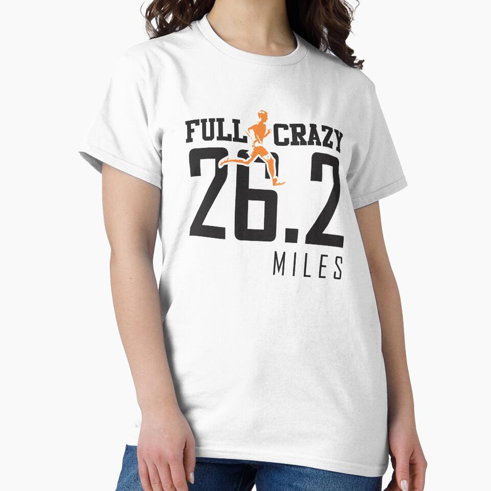 Full Crazy 26.2 miles cross country marathon runner gift by hadleydesigns