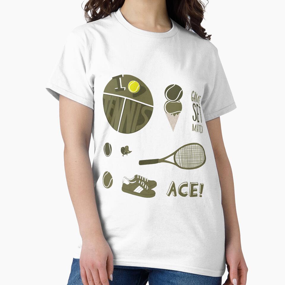 Olive Green Retro Tennis Sticker Pack by The-Goods