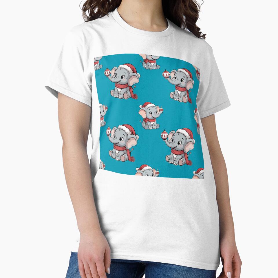 Playful Holiday Elephant Pattern by Grang Art Artistic Designs
